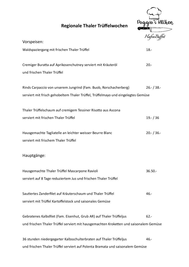 Regionale Thaler Trüffelwochen
